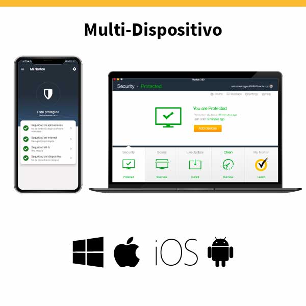 Antivirus Norton 360 Deluxe 5 dispositivos 1 año 2021