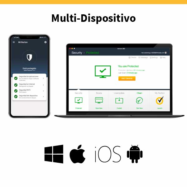 Antivirus Norton 360 Deluxe 3 dispositivos 1 año 2021