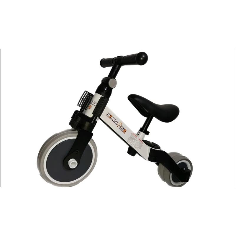 Bicicleta De Balance 3 En 1 Pedales Sin Pedales Y  Gris Con Blanco