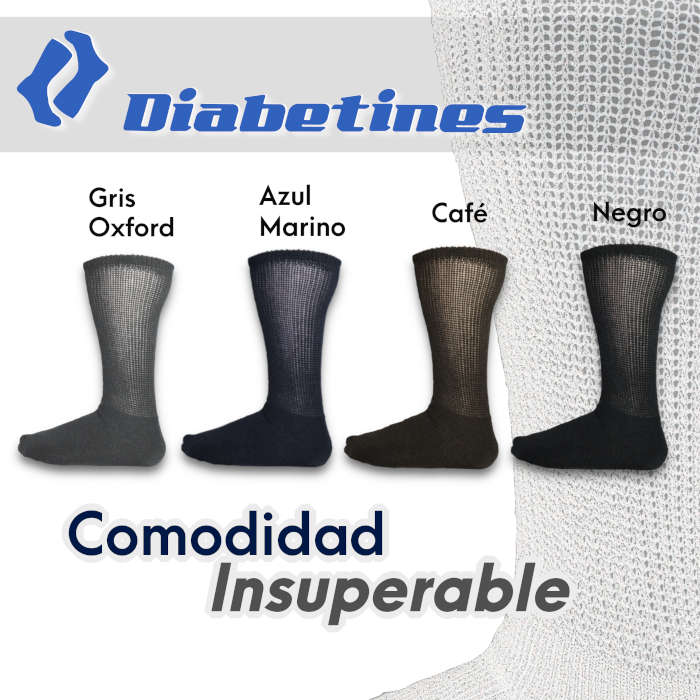 5 Pares De Calcetines Para Pie Diabético - Diabetines