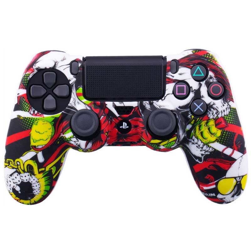MandaLibre Funda con 8 Grips de Silicona para Controles DualShock 4 de Playstation 4 (Poker)