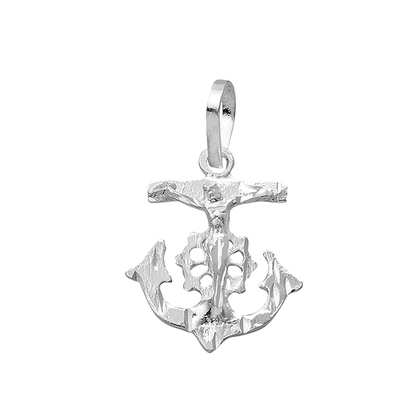 Dije de Ancla de Cristo #2 en Plata .925 