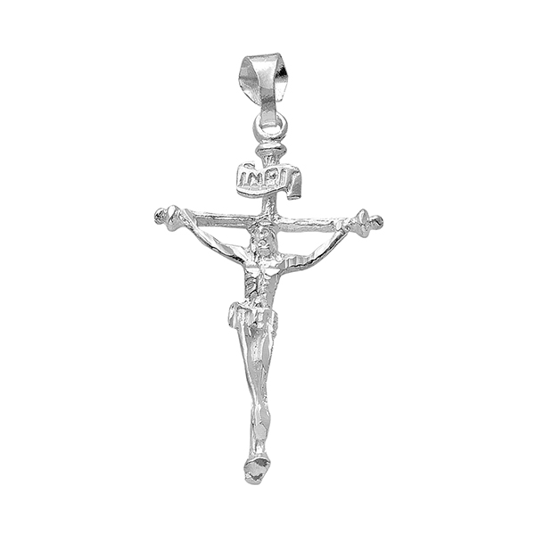 Dije Cristo Largo con Cruz Delgada en Plata .925 