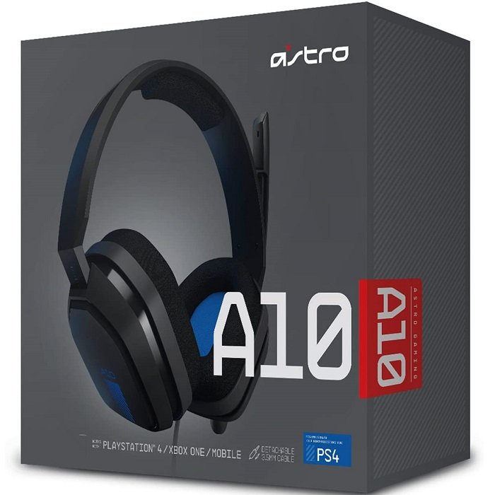 Diadema ASTRO A10 Para PS4 3.5mm Gaming Negro-Azul 939-001594