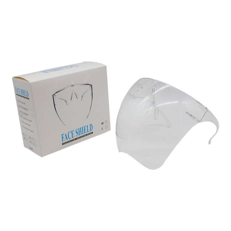 Careta protectora facial de policarbonato, soporte de lente y reutilizable trasnparente 1pz.