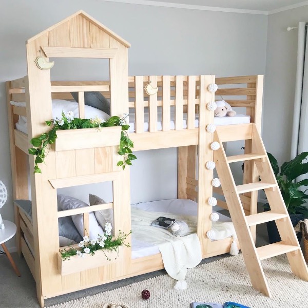 Litera Infantil de madera Wood individual