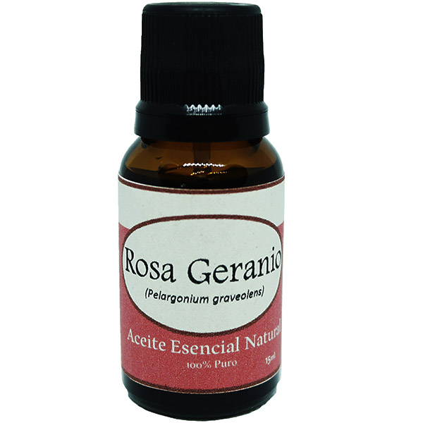 Rosa Geranio Aceite Esencial Natural 1 Frasco Aromaterapia 15ml Difusor KRISAMEX