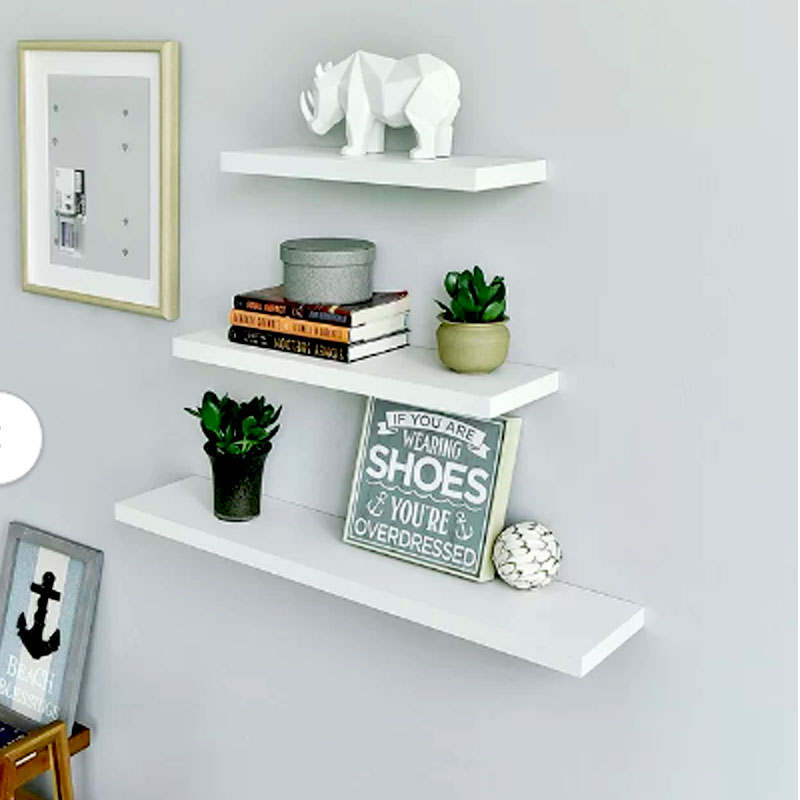 SET 3 REPISAS MINIMALISTAS DE MADERA ESTANTES FLOTANTES