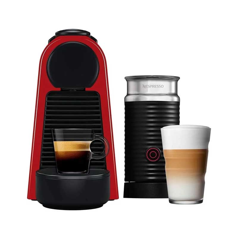 Nespresso Cafetera Essenza Con Espumador De Leche - Roja