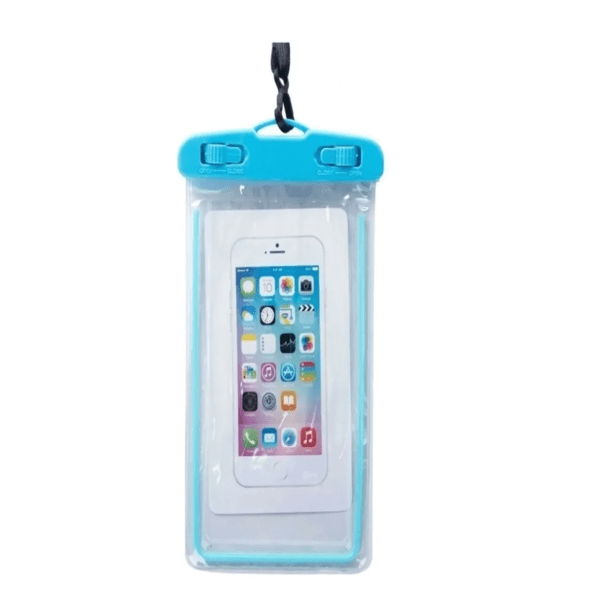 Funda Color Azul Turquesa Para Teléfono A Prueba De Agua Totalmente Sumergible