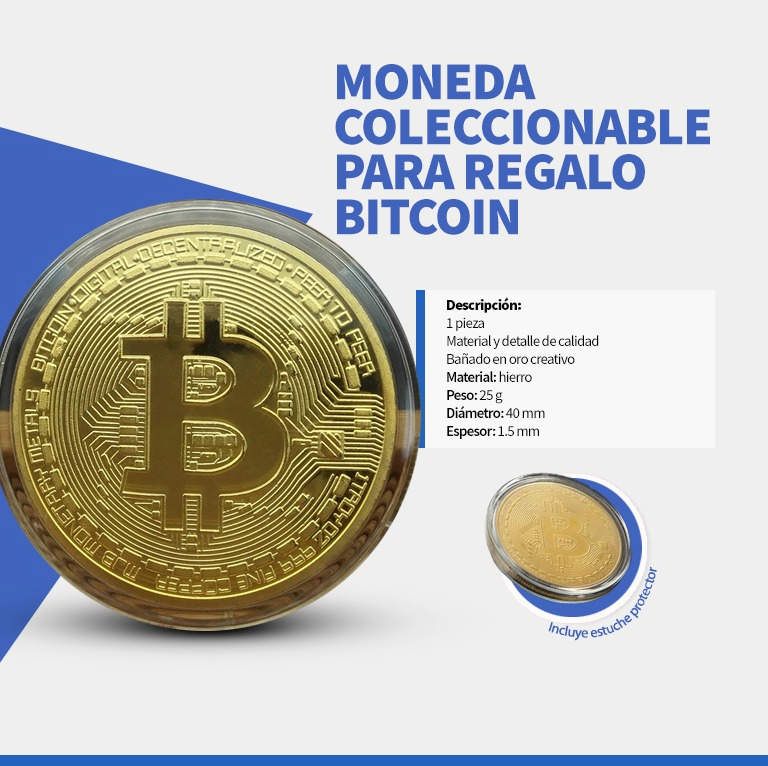 Moneda Coleccionable Para Regalo Bitcoin
