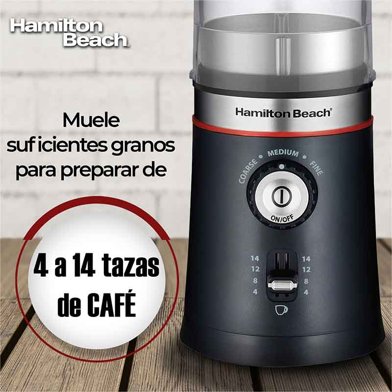 Molino Electrico De Cafe Y Especias De 14 Tazas Hamilton Beach 80393