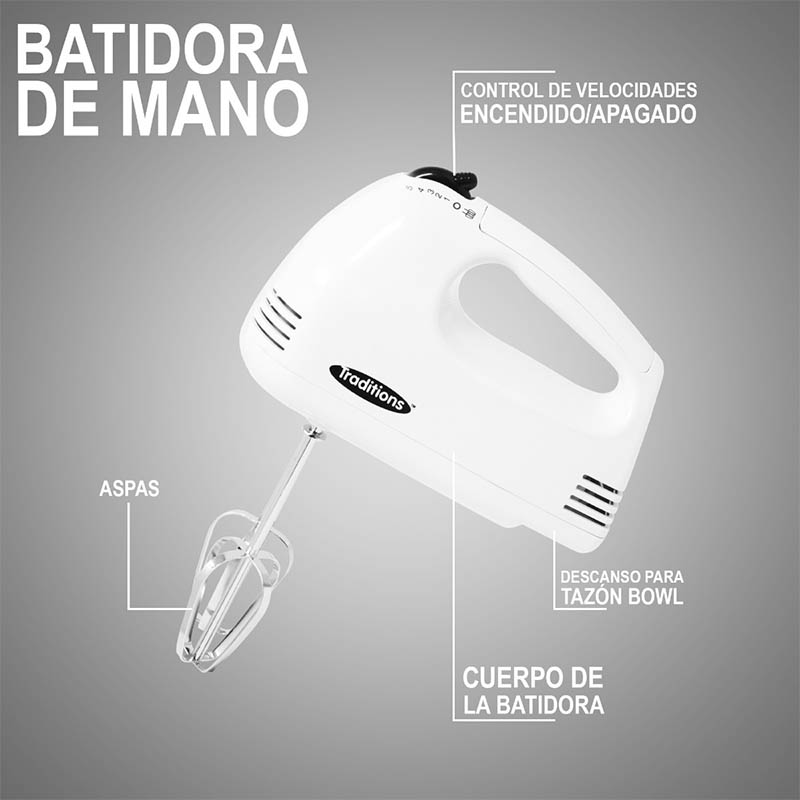 Batidora De Mano Con 5 Velocidades 100w Proctor Silex 62588r