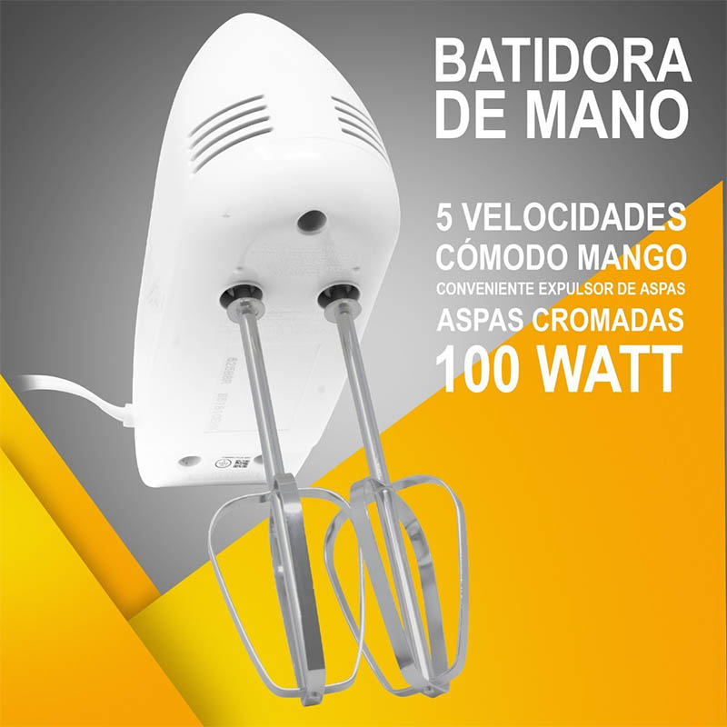 Batidora De Mano Con 5 Velocidades 100w Proctor Silex 62588r