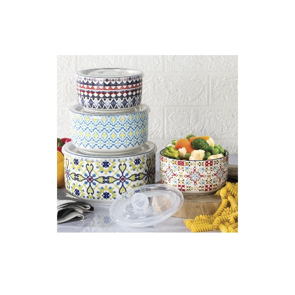 Juego De 4 Recipientes Para Microondas Con Tapa Signature Houseware