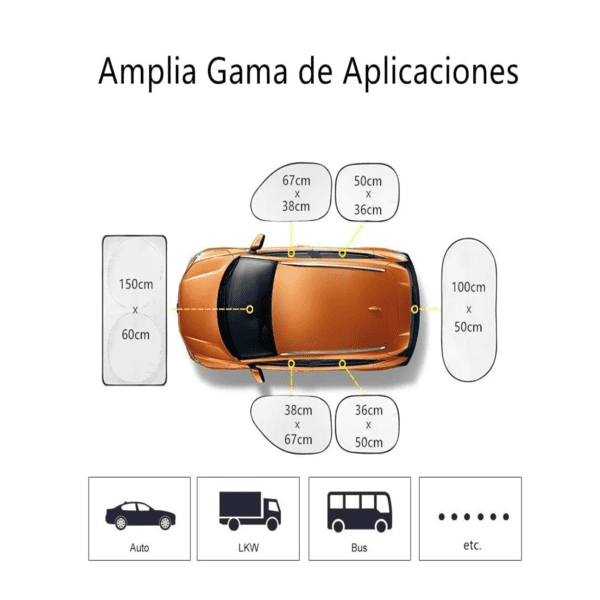 Parasol A Prueba De Viento Para Parabrisas De Auto, 6 Uds.