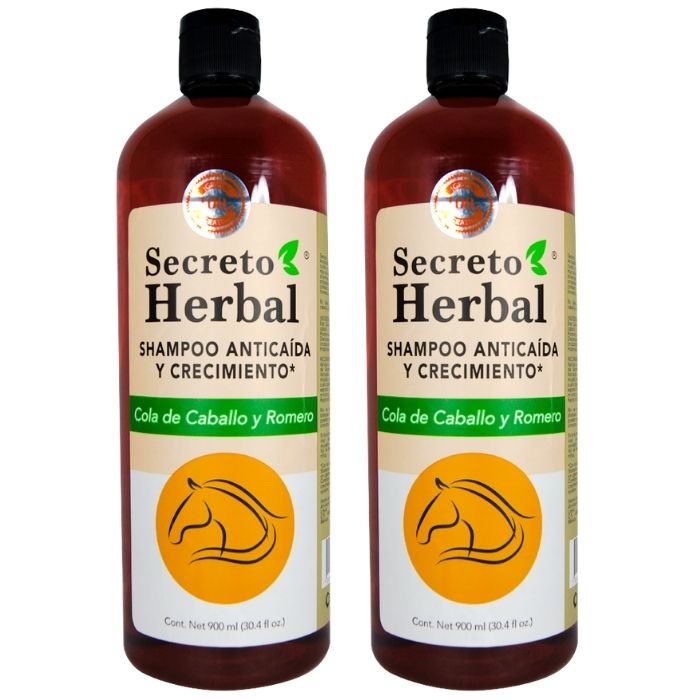 Pack 2 Shampoo Secreto Herbal Anticaída y Crecimiento Cola de de Caballo y Romero