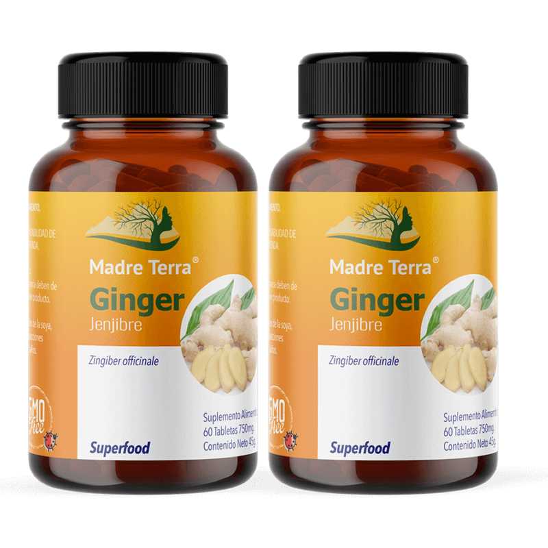 Jenjibre Orgánico Ginger 120 Capsulas 2 Frascos 60caps C/u