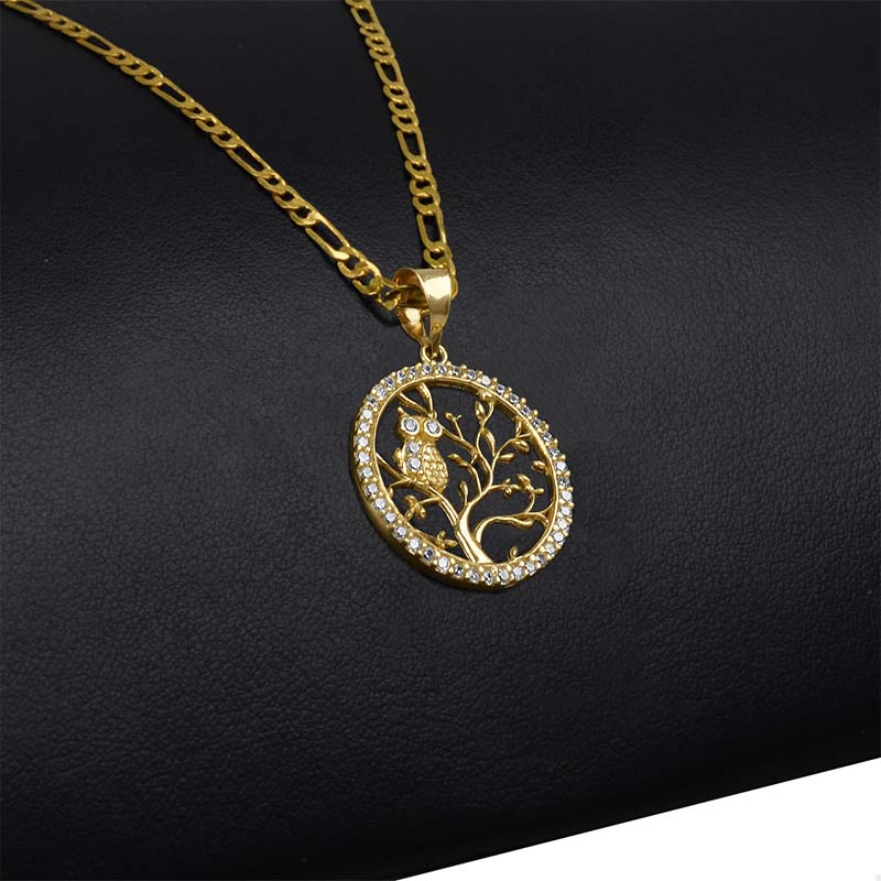 Dije Arbol De La Vida VAROURO Oro 10k 2gr | Amarillo + Cadena Regalo Chapa de Oro de 18k