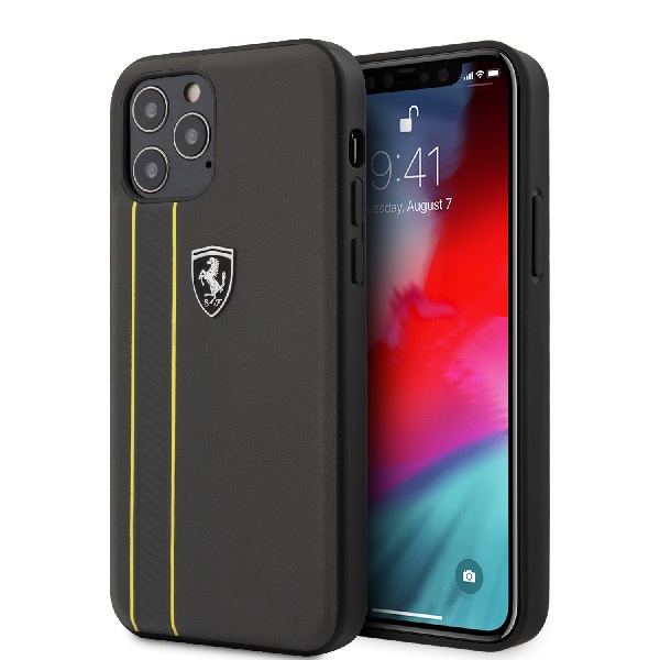 Funda Case Piel Ferrari Costura iPhone 12 Pro Max Original