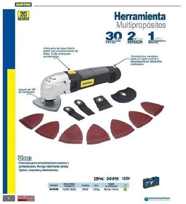 Herramienta Multipropósitos oscilación lijar cortar multifuncion sierra oscilante