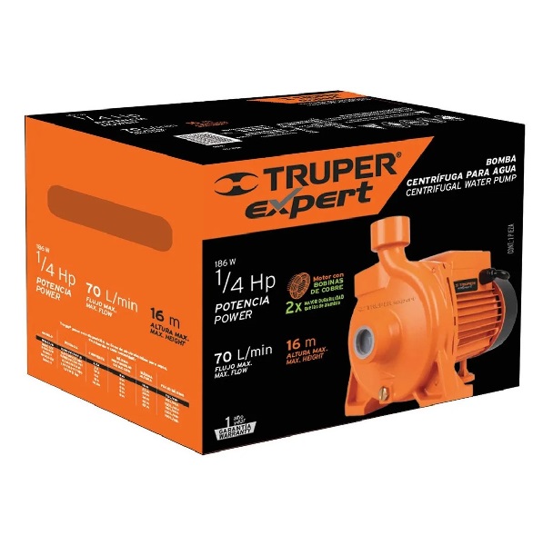 Bomba Agua Centrifuga 1/4 Hp Truper 