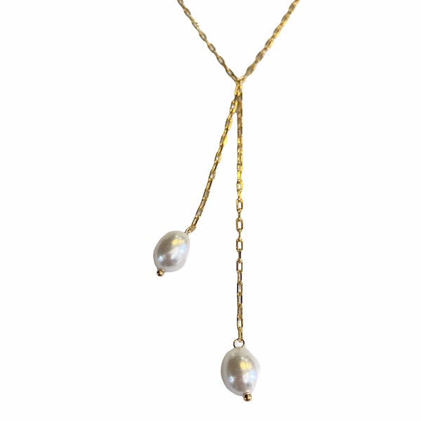 Gargantilla Cobatin con Perlas-Baño de Oro 18K