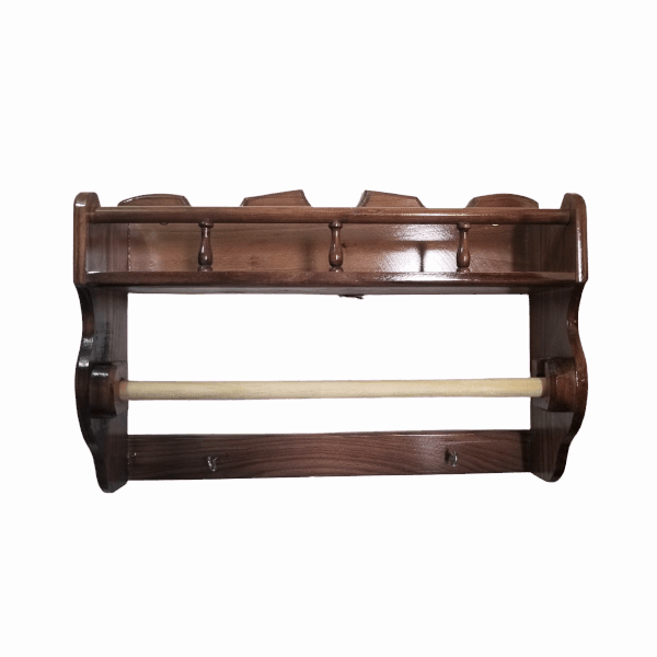 Especiero De Madera Con Porta Rollo Papel De Cocina