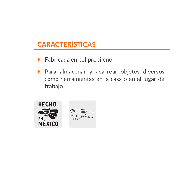 CAJA CHAROLA ORGANIZADORA DE HERRAMIENTAS MULTI USOS  20 PULG PLASTICA