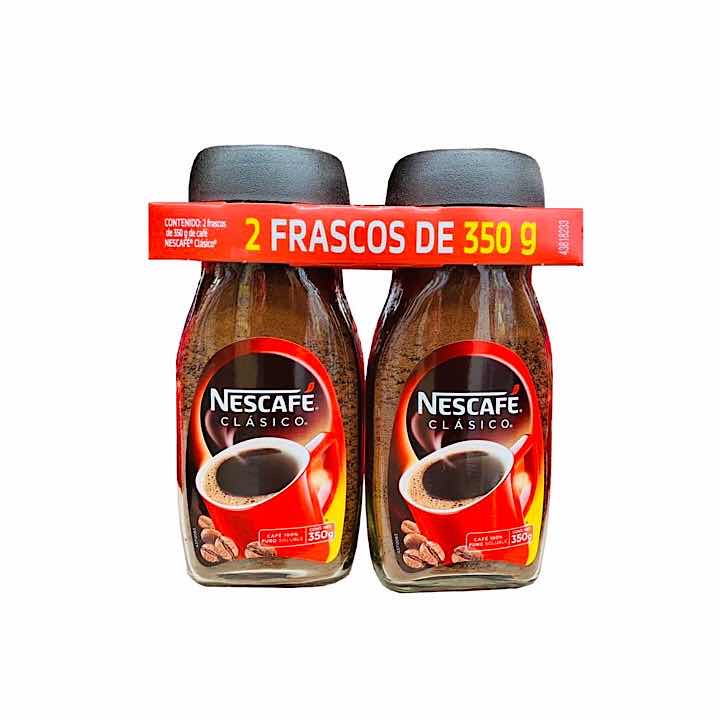 Café Soluble Nescafé Clásico 2 Frascos De 350 g.