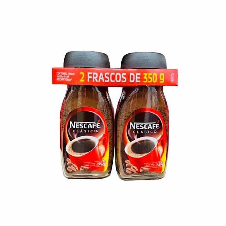 Café Soluble Nescafé Clásico 2 Frascos De 350 g.