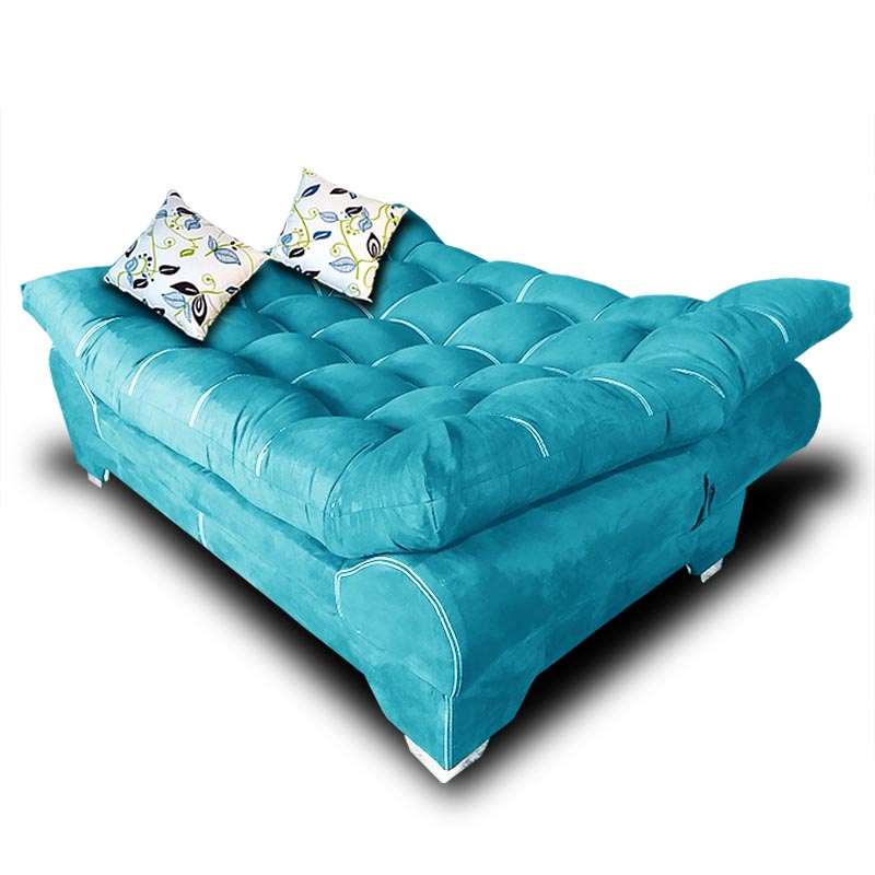  Love Cama Nigeria suede Aqua + 02 cojines decorativos Maderian // ENTREGA A CDMX Y ZONA METROPOLITANA.