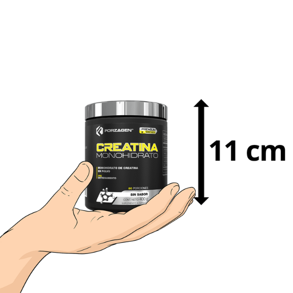 Creatina Monohidrato 400 gr Forzagen Sin sabor