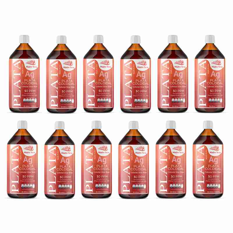 Plata Coloidal Colloidal Silver 50 Ppm Paquete Con 12 Litros