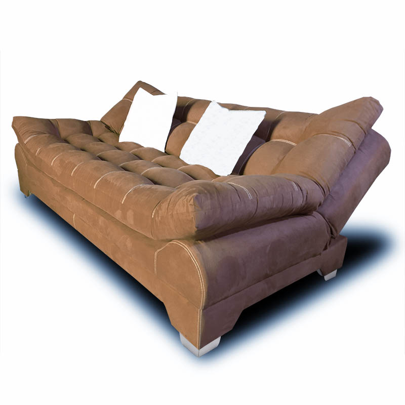 Sofa cama Nigeria Suede Canela +02 cojines decorativos Maderian // ENTREGA A CDMX Y ZONA METROPOLITANA.