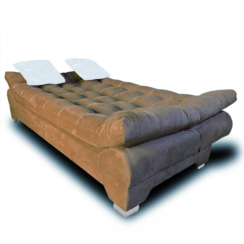 Sofa cama Nigeria Suede Canela +02 cojines decorativos Maderian // ENTREGA A CDMX Y ZONA METROPOLITANA.