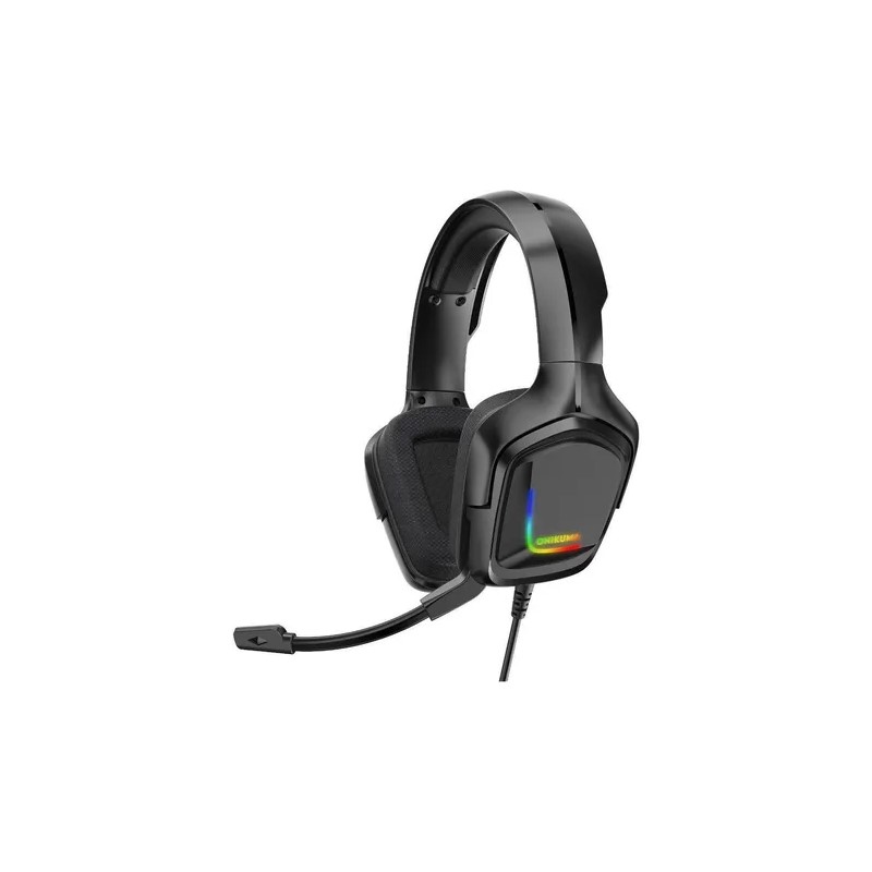 Audífonos Gamer Onikuma K20 Negro Con Luz Rgb Led