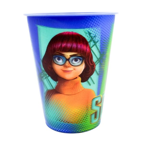 Fun Kids 1695-414/78E Juego de Vajilla Infantil de Melamina (Tipo Plástico) Scooby Doo, con 4 Piezas: Plato, Bowl, Vaso y Botella de Agua Cantimplora, Azul, Original