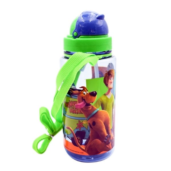 Fun Kids 1695-414/78E Juego de Vajilla Infantil de Melamina (Tipo Plástico) Scooby Doo, con 4 Piezas: Plato, Bowl, Vaso y Botella de Agua Cantimplora, Azul, Original