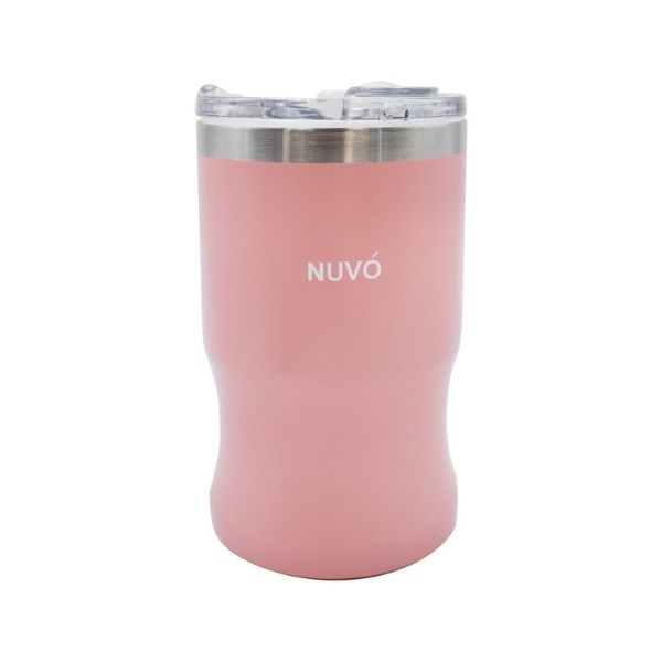 Nuvó 2415-3343 Termo para Cafe de Acero Inoxidable con doble pared Termo para Café o Botella de Agua de Acero Inoxidable color Rosa con Doble Pared 360 ml