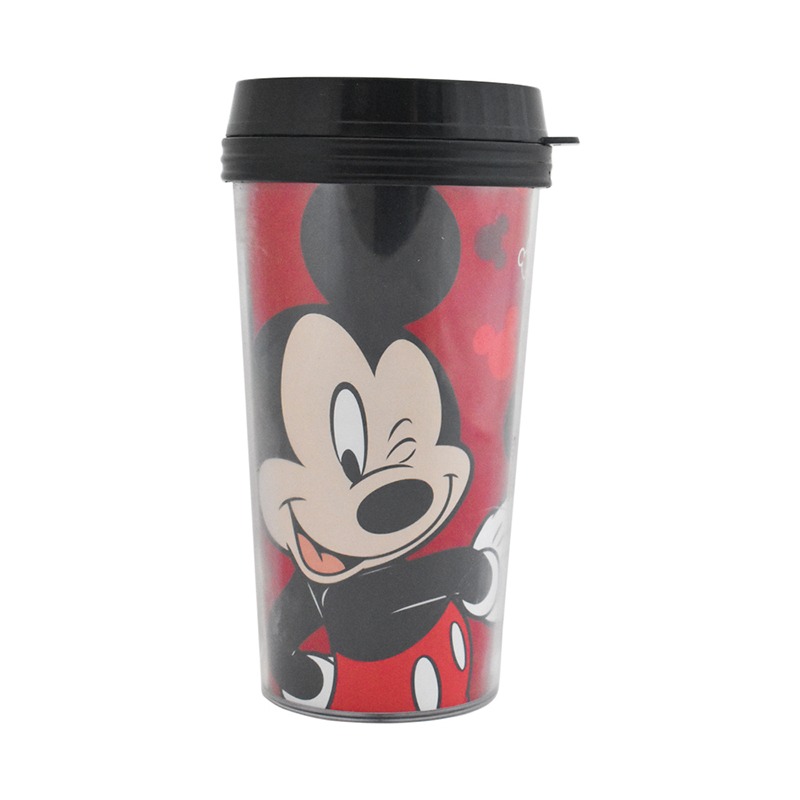 ZAK 1555-2892 Termo Taza Café Vaso Térmico de Disney con Mickey Mouse Vaso de plástico con tapa de 16 oz.