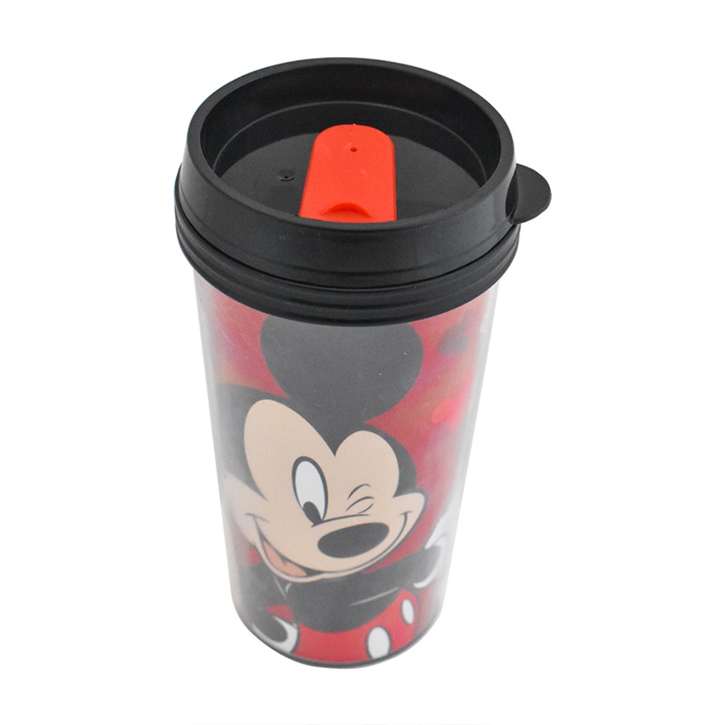 ZAK 1555-2892 Termo Taza Café Vaso Térmico de Disney con Mickey Mouse Vaso de plástico con tapa de 16 oz.