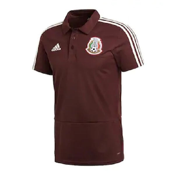 PLAYERA CABALLERO POLO ADIDAS FMF VINO/BLANCO CABALLERO