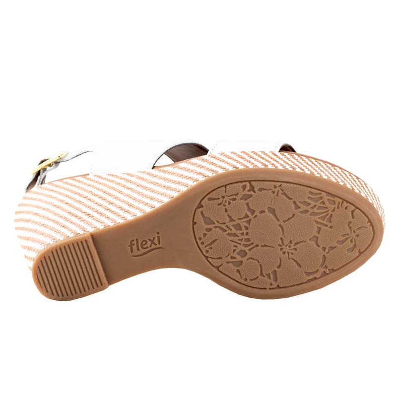 SANDALIA DE PLATAFORMA URBANA FLEXI +11CM DE ALTURA 103201 BLANCO ORIGINAL