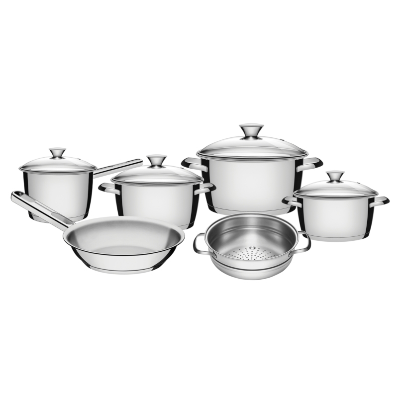 Batería de Cocina Tramontina 65660/054 Allegra Acero Inoxidable 10 piezas END5