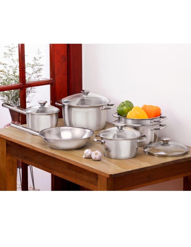 Batería de Cocina Tramontina 65660/054 Allegra Acero Inoxidable 10 piezas END5
