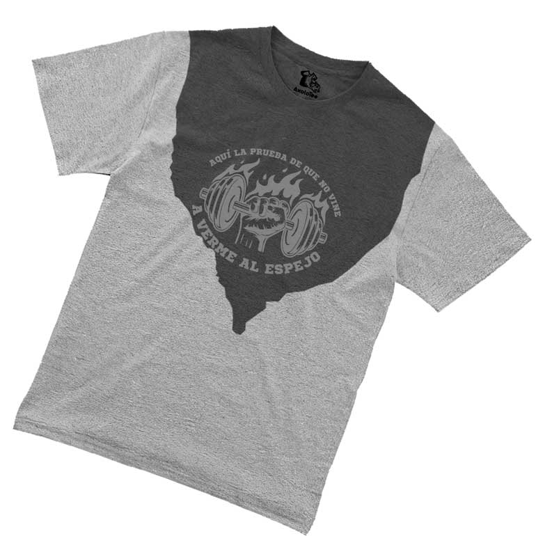 Playera caballero se activa con el sudor - No vine a verme al espejo AxoloTee