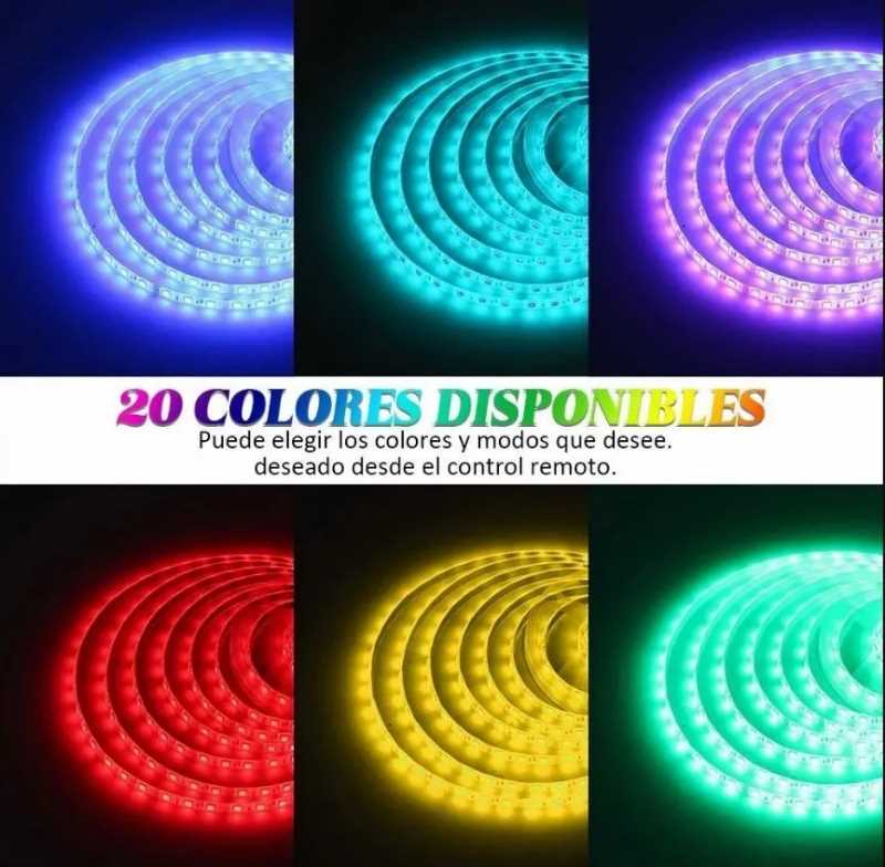 Tira Led 5 metros RGB con control remoto Gadgets & Fun para exteriores o interiores 