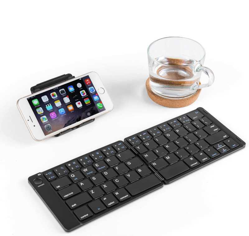 Teclado bluetooth inalámbrico plegable con batería recargable Gadgets & Fun compatible con IOS, Android y Windows 