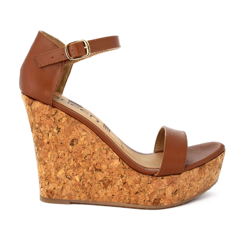 Plataforma Forrada En Corcho Talonera Y Tira Delantera